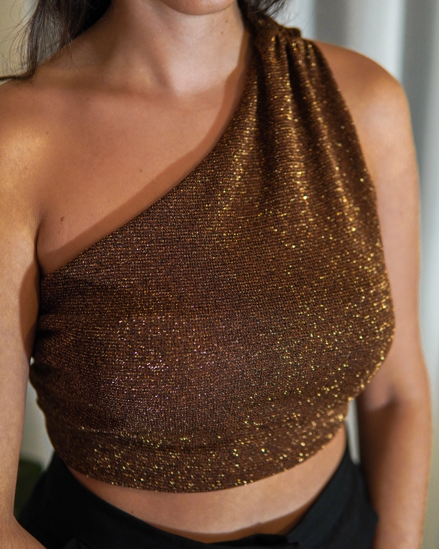 Top one shoulder - shine bright